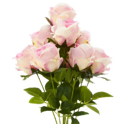 Artificial Rose Bouquet-(LPK) Light Pink