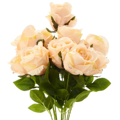 Artificial Rose Bouquet-(PE) Peach